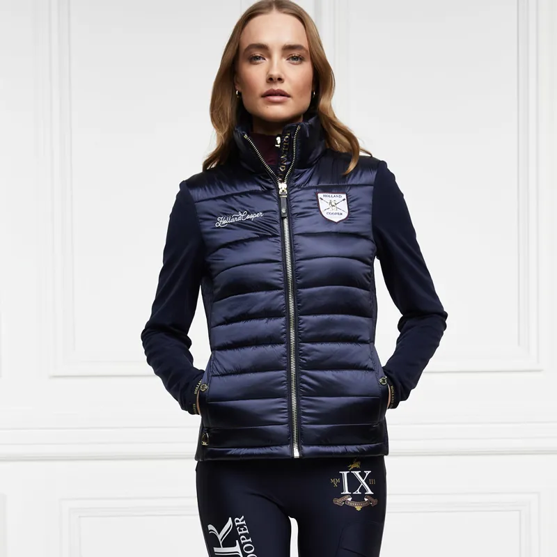 Holland Cooper Hybrid Puffer Ladies Jacket Ink Navy