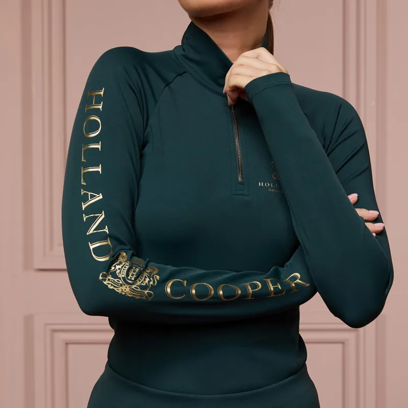 Holland Cooper Long Sleeve Ladies Base Layer - Petrol-2