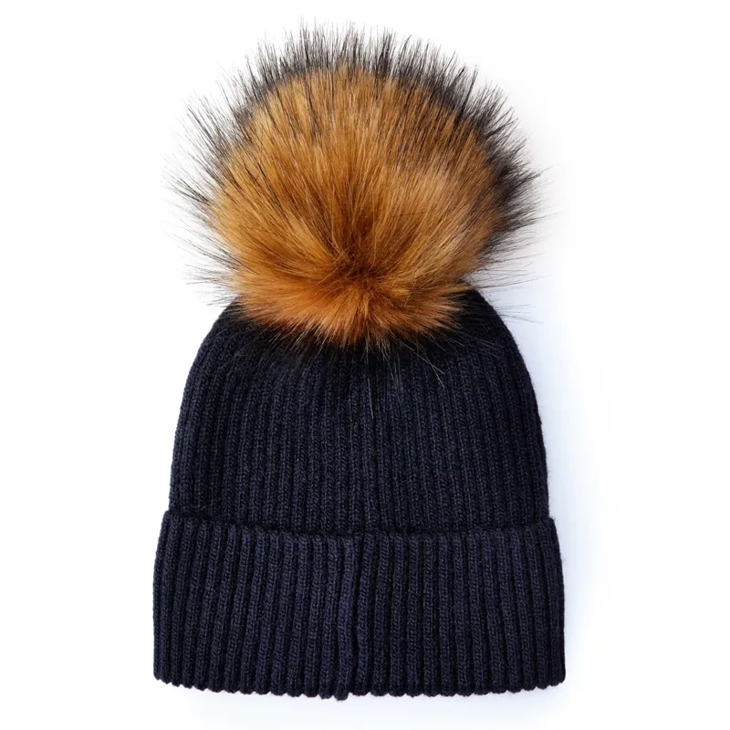 Holland Cooper Burghley Bobble Hat - Ink Navy-2