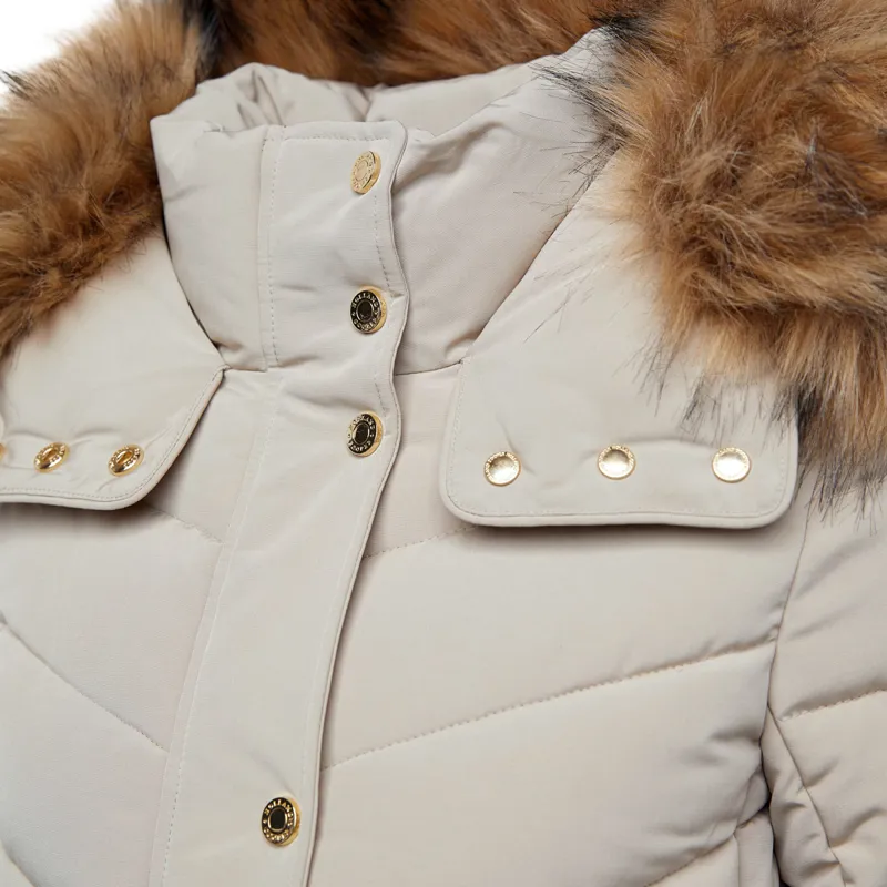 Holland Cooper Chamonix Ladies Long Quilted Jacket - Stone-4
