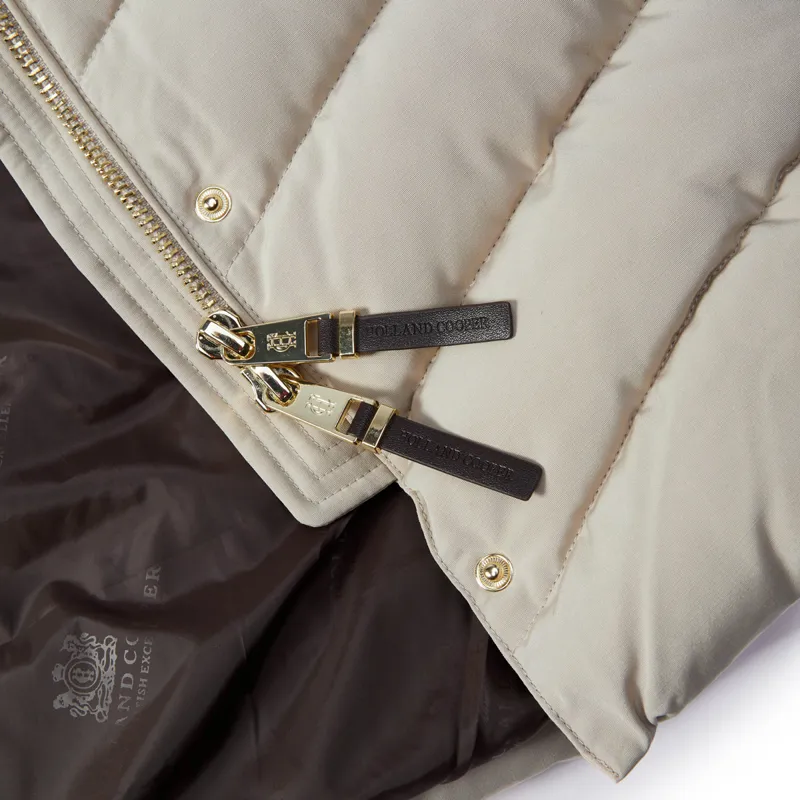 Holland Cooper Chamonix Ladies Long Quilted Jacket - Stone-9