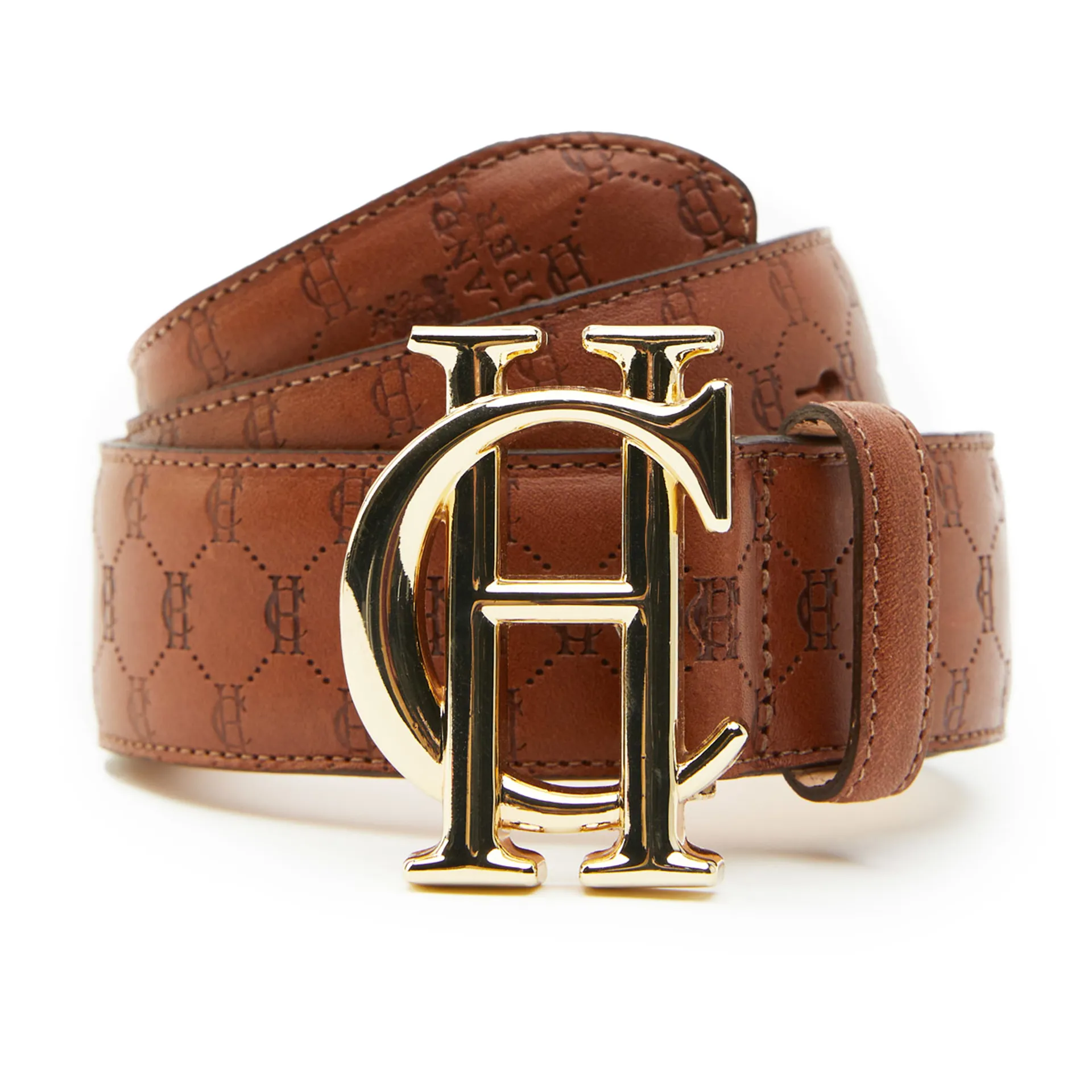 Holland Cooper Classic Embossed Belt Tan Monogram