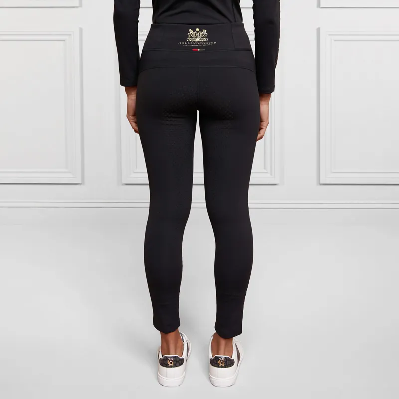 Holland Cooper Halcot Full Grip Ladies Thermal Riding Tights - Black-1