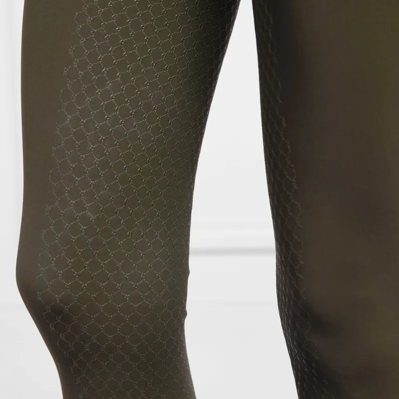 Holland Cooper Heritage Full Grip Thermal Ladies Breeches - Dark Olive-3