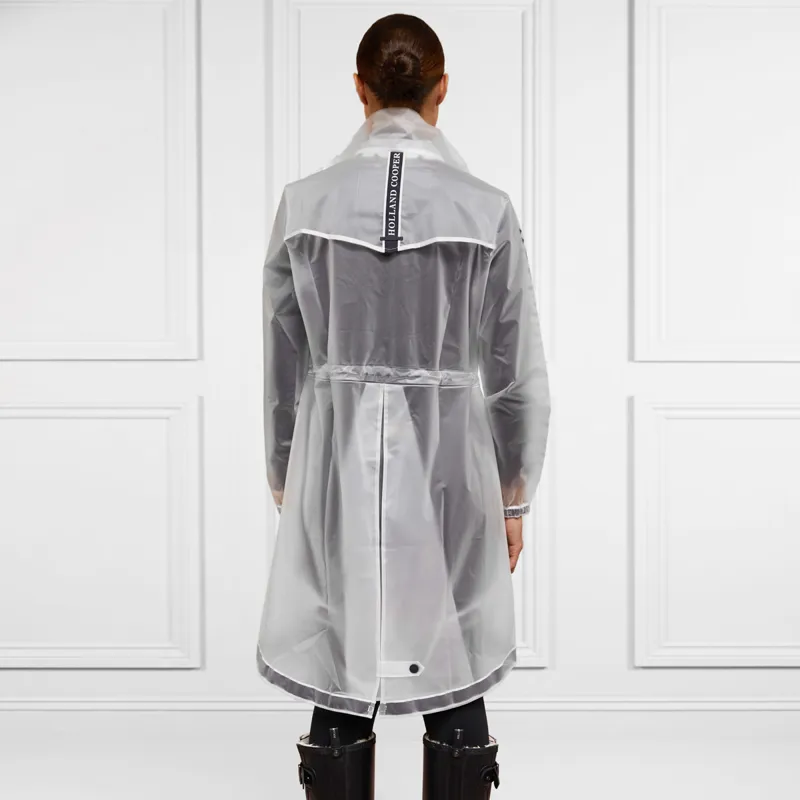Holland Cooper Manege Waterproof Ladies Long Rain Jacket Clear