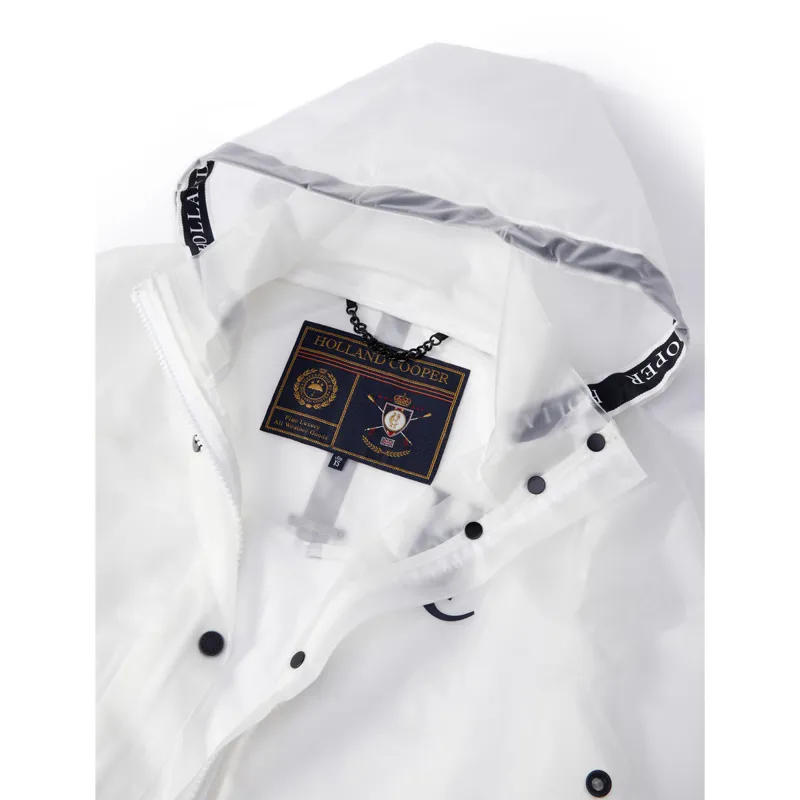 Holland Cooper Manege Waterproof Ladies Long Rain Jacket - Clear-8