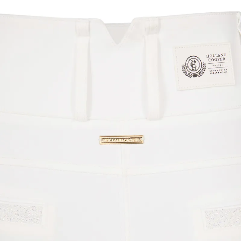 Holland Cooper Premium High Rise Ladies Competition Breeches - White-6