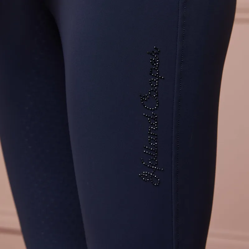 Holland Cooper Premium High Rise Full Grip Womens Breeches - Yale Blue-2