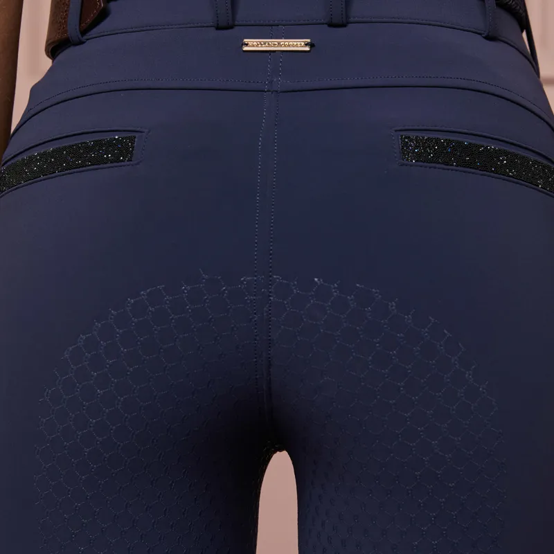 Holland Cooper Premium High Rise Full Grip Womens Breeches - Yale Blue-4