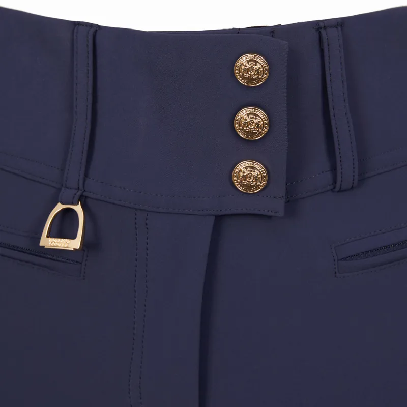 Holland Cooper Premium High Rise Full Grip Womens Breeches - Yale Blue-5
