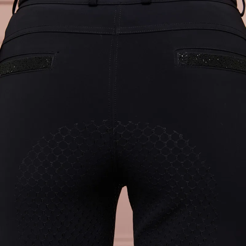 Holland Cooper Premium Mid Rise Full Grip Ladies Breeches - Black-4