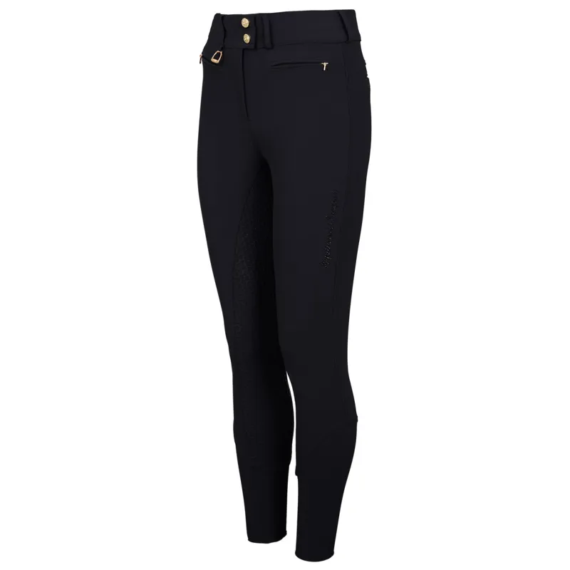 Holland Cooper Premium Mid Rise Full Grip Ladies Breeches - Black-7