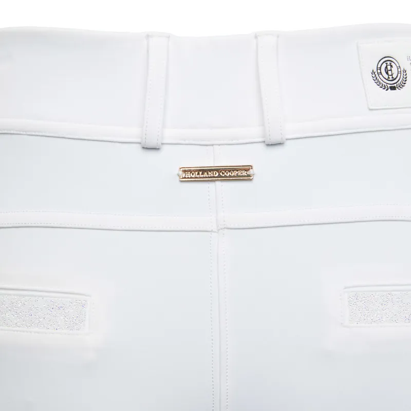 Holland Cooper Premium Mid Rise Ladies Competition Breeches - White-4