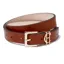 Holland Cooper Slim Logo Leather Belt - Tan