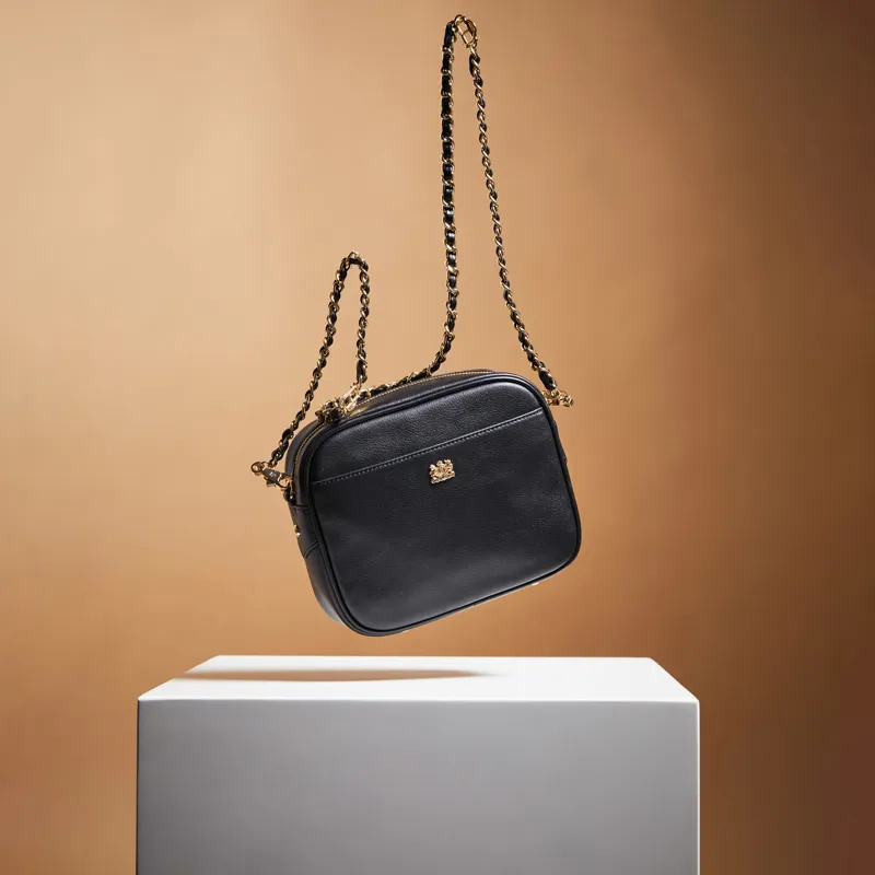 Holland Cooper Soho Camera Bag - Black Leather-4