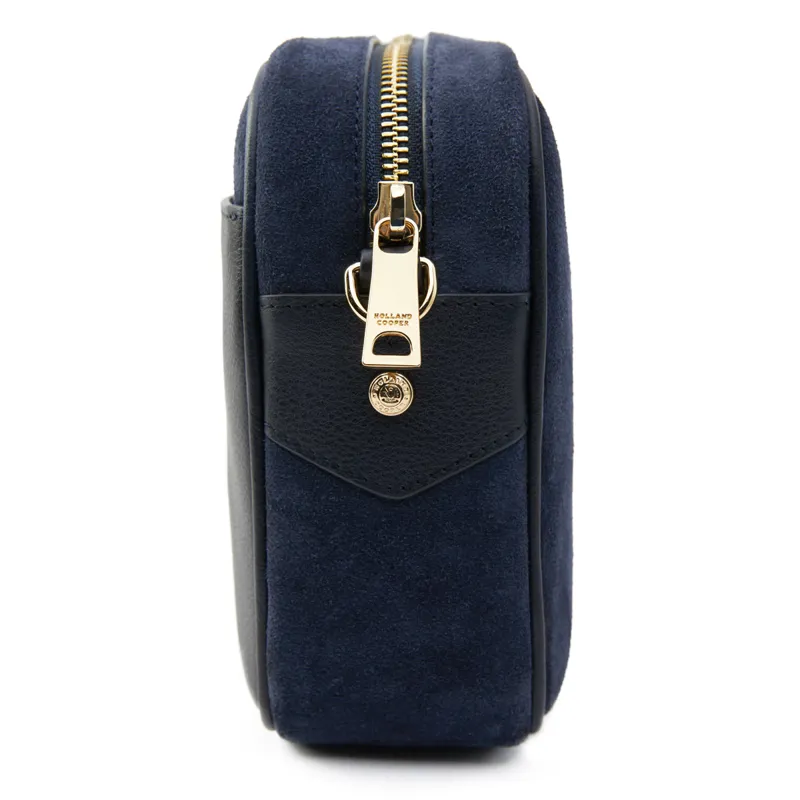 Holland Cooper Soho Camera Bag - Ink Navy Suede-2