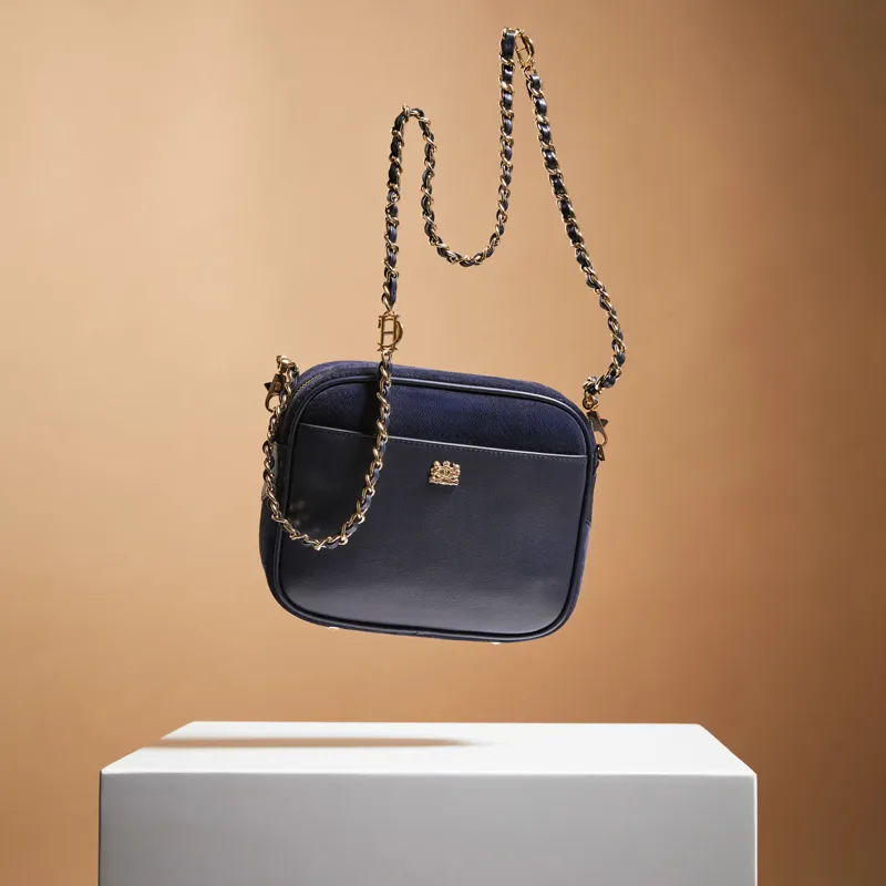 Holland Cooper Soho Camera Bag - Ink Navy Suede-4