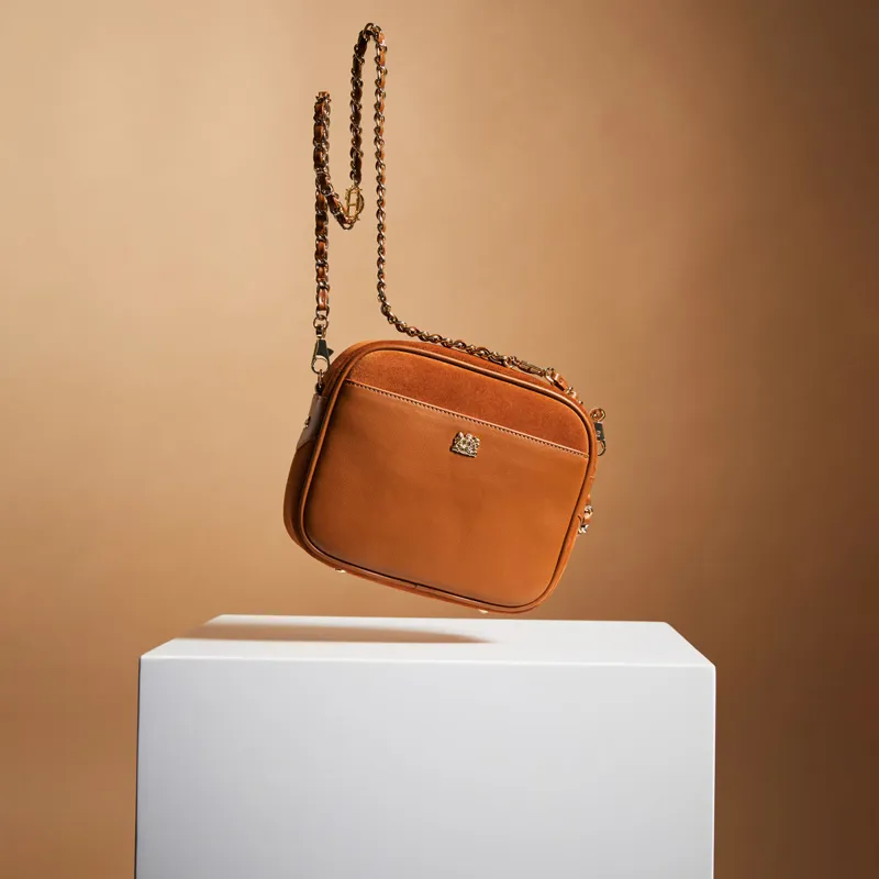 Holland Cooper Soho Camera Bag - Tan Suede-4