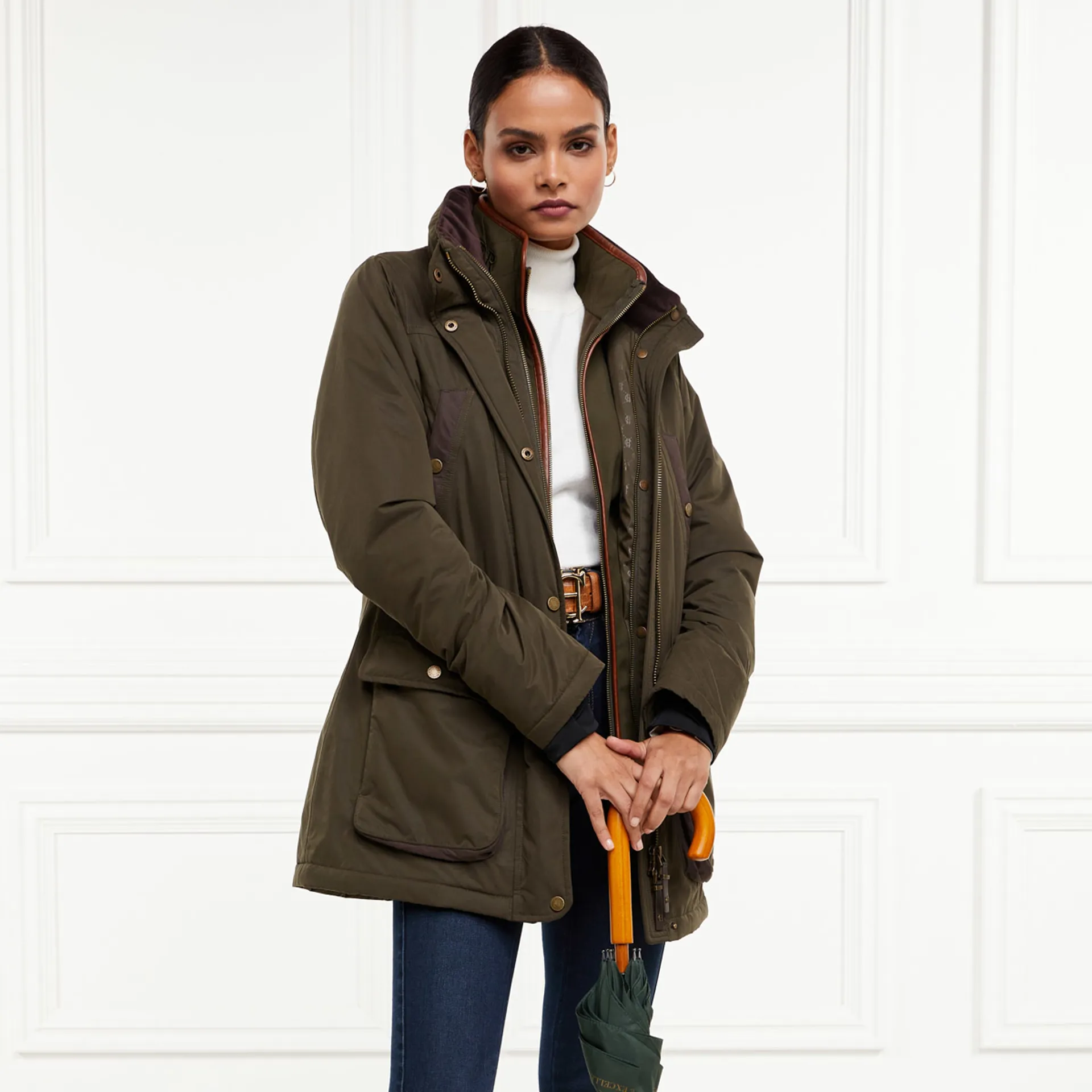 Holland Cooper Stamford Ladies in Country Coat Khaki