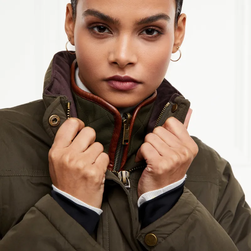 Holland Cooper Stamford Ladies 2 in 1 Country Coat - Khaki-5