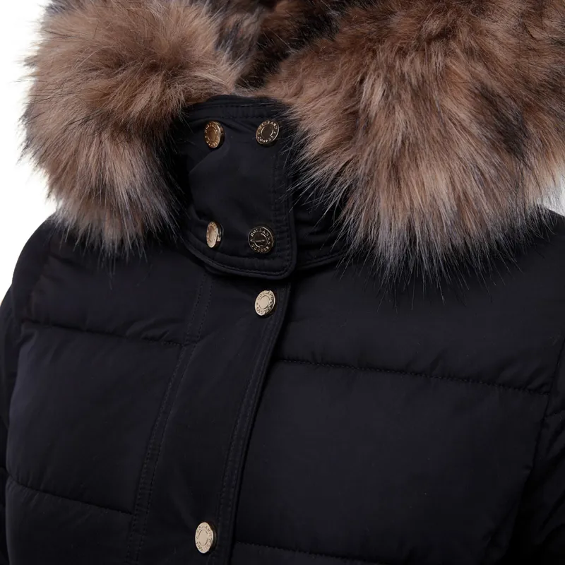 Holland Cooper Stoneleigh Womens Longline Quilted Coat - Black-3