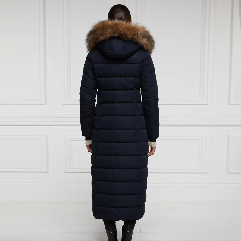Holland Cooper Stoneleigh Ladies Longline Quilted Jacket - Ink Navy-1