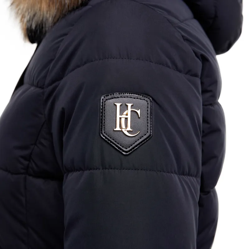 Holland Cooper Stoneleigh Ladies Longline Quilted Jacket - Ink Navy-4