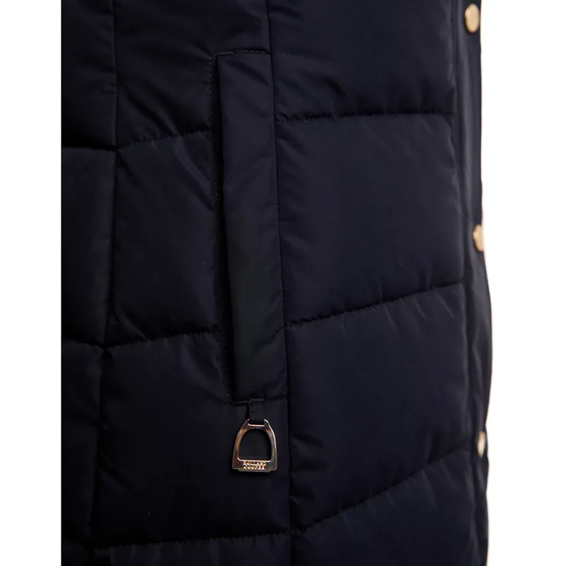 Holland Cooper Stoneleigh Ladies Longline Quilted Jacket - Ink Navy-10