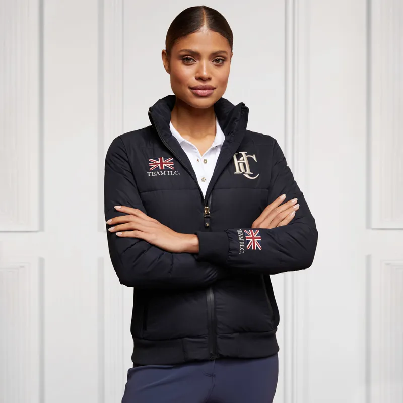 Holland Cooper Team Hooded Ladies Padded Jacket Ink Navy