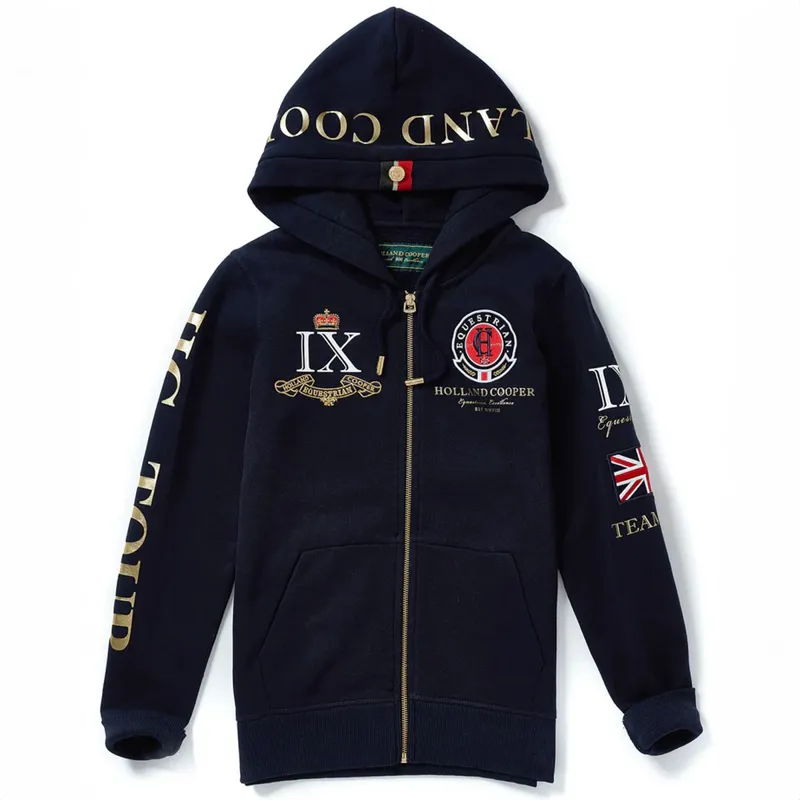Holland Cooper Team Womens Zip Hoodie - Ink Navy-4