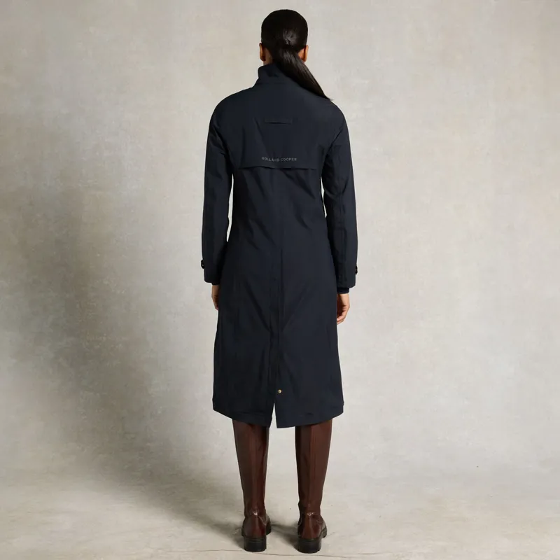 Holland Cooper Folgate Womens Long Waterproof Riding Coat - Ink Navy-2