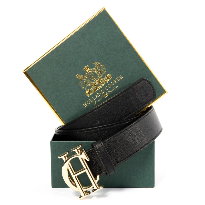 Holland Cooper Classic Belt - Black/Gold-1