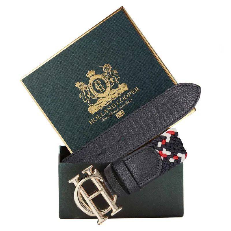 Holland Cooper Heritage Belt - Navy Tri-Colour-2