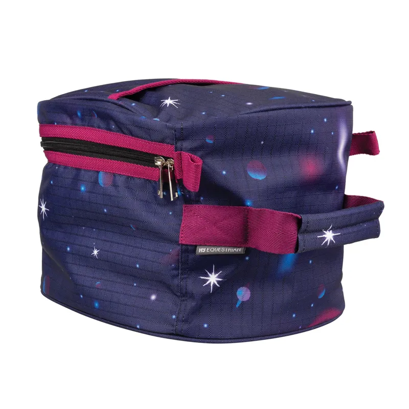 Hy Equestrian Out Of This World Riding Hat Bag - Navy/Magenta-1