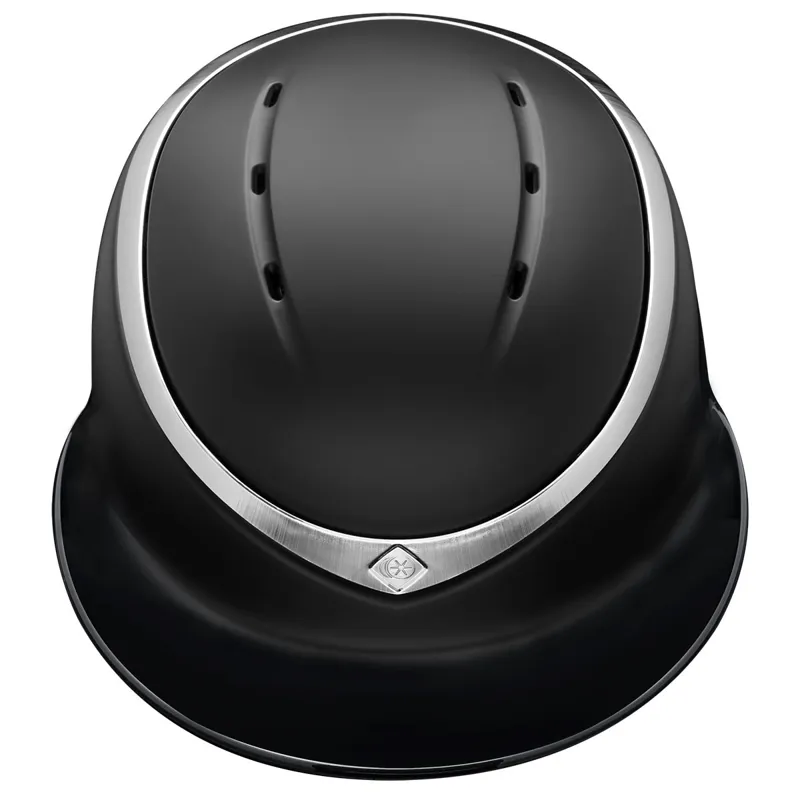 Charles Owen Halo Luxe Riding Hat - Black Matt/Platinum