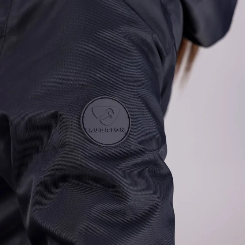 Aubrion Halcyon Ladies Long Length Waterproof Jacket - Charcoal-1