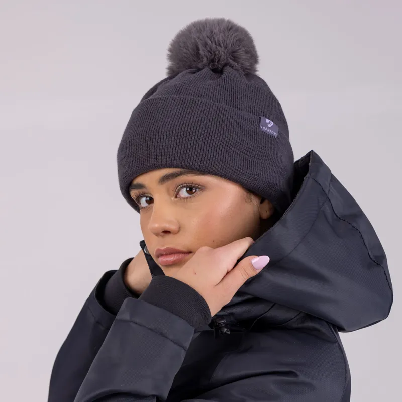 Aubrion Halcyon Ladies Long Length Waterproof Jacket - Charcoal-9