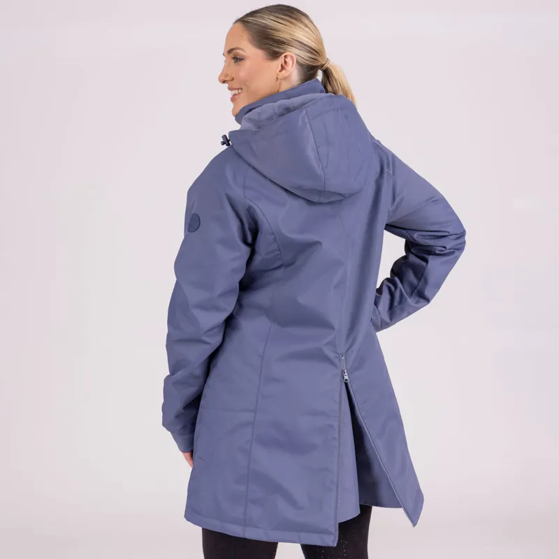 Aubrion Halcyon Ladies Mid Length Waterproof Jacket - Blue-6
