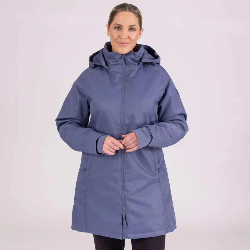 Aubrion Halcyon Ladies Mid Length Waterproof Jacket - Blue-5