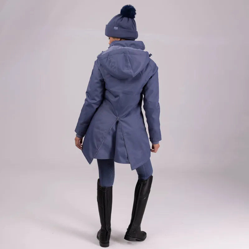 Aubrion Halcyon Ladies Mid Length Waterproof Jacket - Blue-3