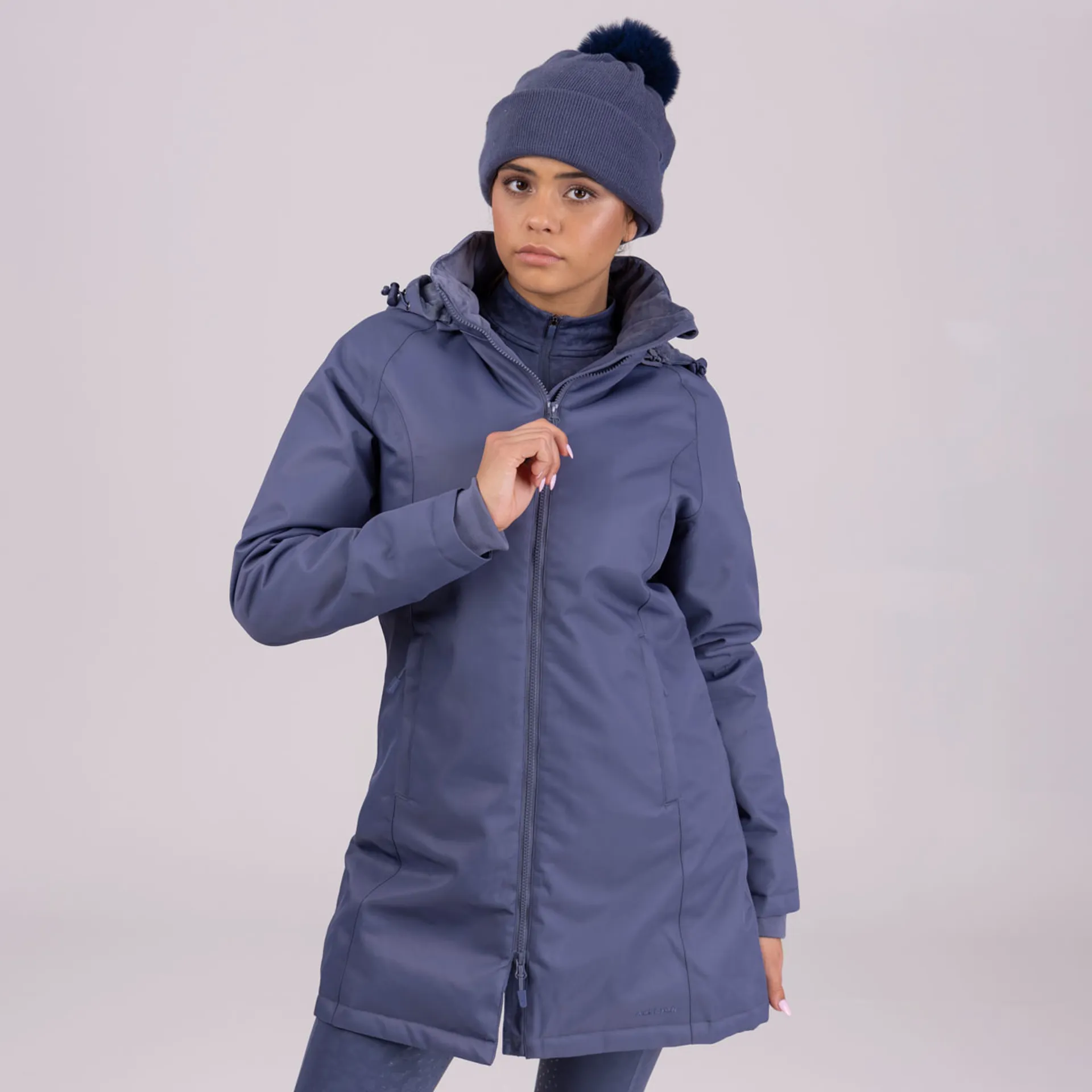 Manteau D'équitation Shires Aubrion Halcyon Taille XL (16) - Bleu - Neuf Avec étiquette - Imperméable Respirant