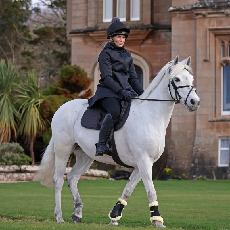 Aubrion Halcyon Ladies Mid Length Waterproof Jacket - Charcoal-1