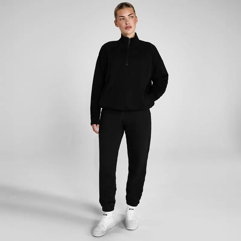 Aztec Diamond Premium Half Zip Womens Sweater - Black-2