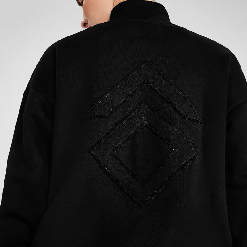 Aztec Diamond Premium Half Zip Womens Sweater - Black-1