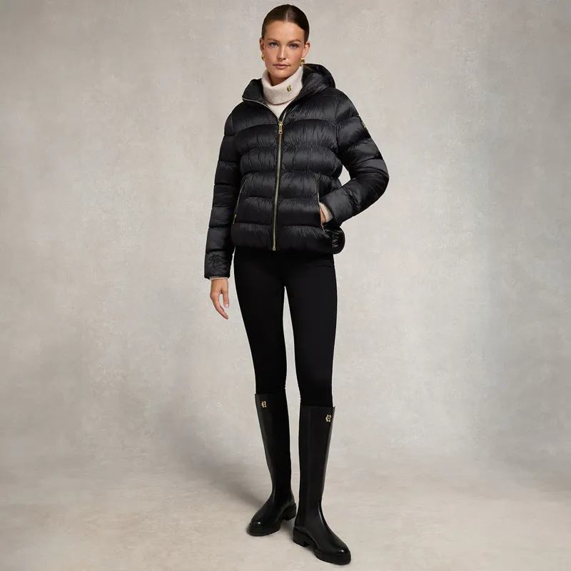Holland Cooper Harrow Padded Womens Jacket - Deep Black-3