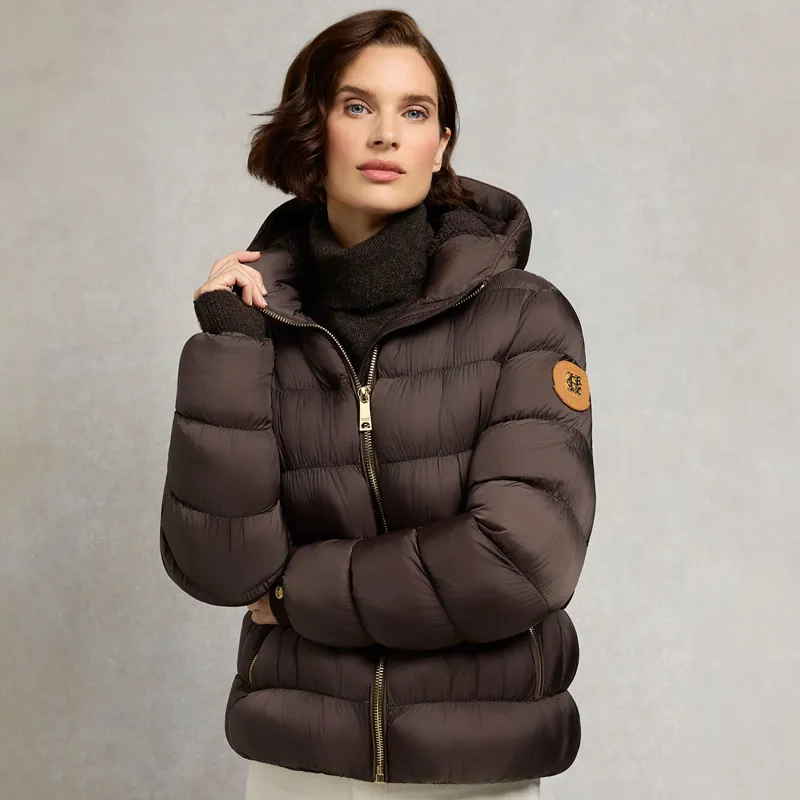 Holland Cooper Harrow Padded Womens Jacket - Chocolate
