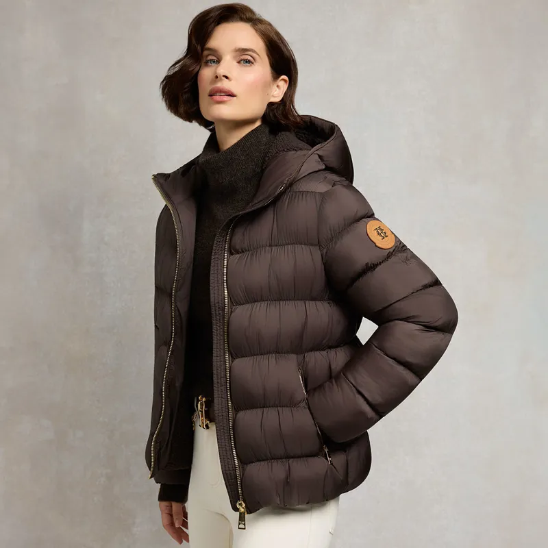 Holland Cooper Harrow Padded Womens Jacket - Chocolate-1
