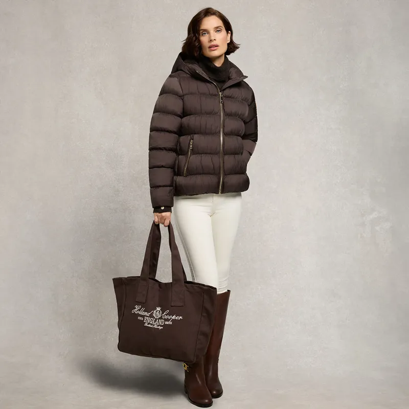 Holland Cooper Harrow Padded Womens Jacket - Chocolate-3