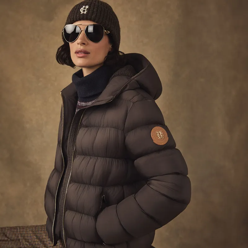Holland Cooper Harrow Padded Womens Jacket - Chocolate-6