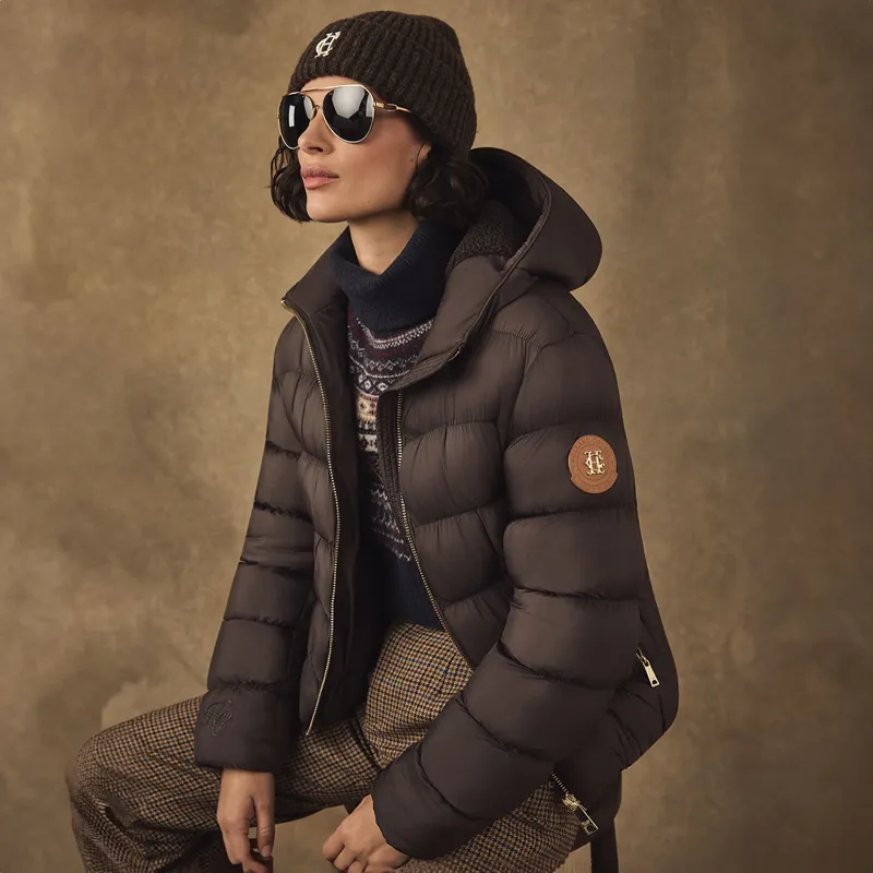 Holland Cooper Harrow Padded Womens Jacket - Chocolate-5